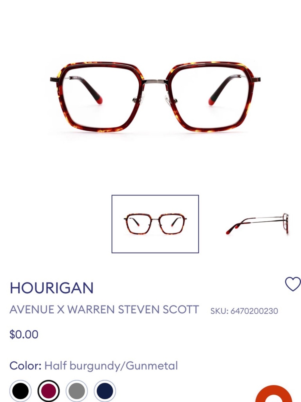 Warren Steven Scott x Avenue Hourigan C2 square glasses indigenous artist metal